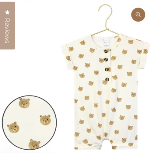 Teddy Romper, 6-12M