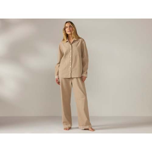 Coyuchi: Women's Cloud Brushed Organic Flannel Pajama Set