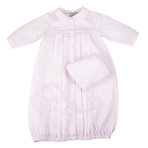 Girls Dot Embroidered Take Me Home Gown with Hat | Feltman Brothers