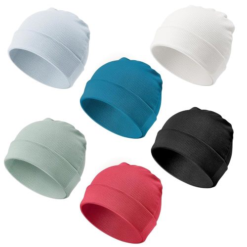 DRESHOW BQUBO 6 Pack Baby Newborn Hats Set for Unisex Infant Newborn Toddler Soft Beanie Hat for Boys Girls 0-24 Months