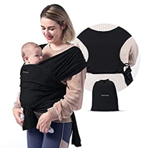 Amazon.com : Momcozy Baby Wrap Carrier Slings, Easy to Wear Infant Carrier Slings for Babies Girl and Boy, Adjustable Baby Carriers for Newborn up to 50 lbs, Black : Baby