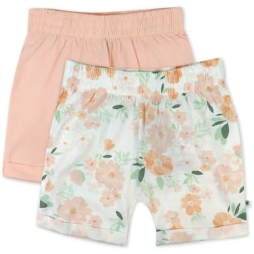 HonestBaby Cuffed Short 100% Organic Cotton for Infant Baby and Toddler Girls