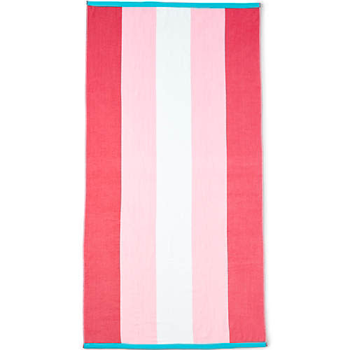 Rugby Stripe Beach Towel | Lands' End