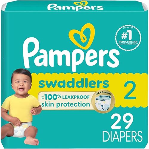 Pampers Baby Diapers - Swaddlers - Size 2, 29 Count, Ultra Absorbent Disposable Infant Diaper