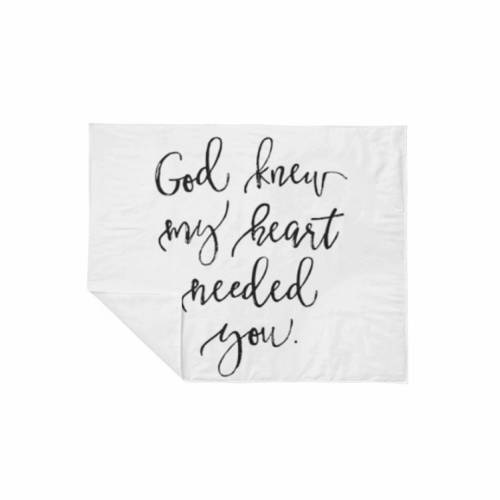 God Knew My Heart Needed You Baby Blanket. Swaddle Blanket, Minky Blanket. Rainbow Baby Gift. Baby Bedding. Nursery Decor. Modern Nursery.