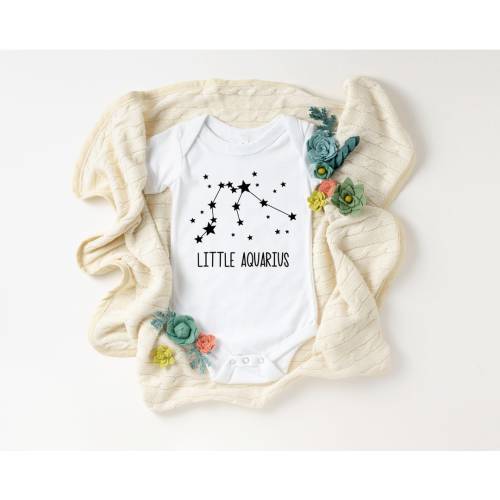 Star sign little Aquarius Onesie®-Funny Baby Onesie®-Cute baby Onesie®-Baby Shower Gift-Baby Girl-Baby Boy-newborn-zodiac