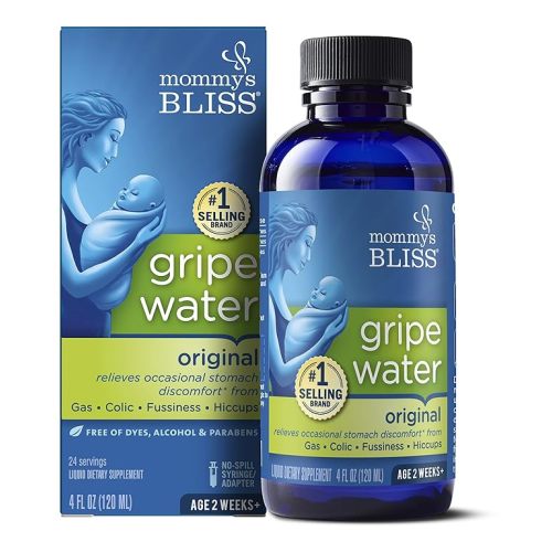 Mommy's Bliss Gripe Water Original, Infant Gas & Colic Relief, Gentle & Safe, 2 Weeks+, 4 Fl Oz (Pack of 1)
