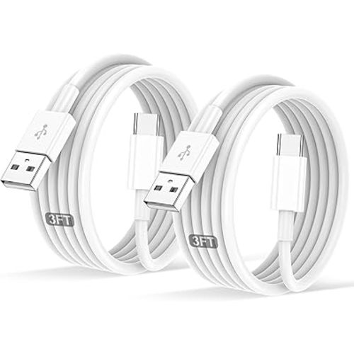 USB A to USB C Cable 10 ft,Type C Charger Cord Fast Charging 10FT 2Pack,for Samsung Galaxy S10/S9/S8/s7/ Note/9/8 for Kindle Fire for iPhone 15/16 Series USBC Phone