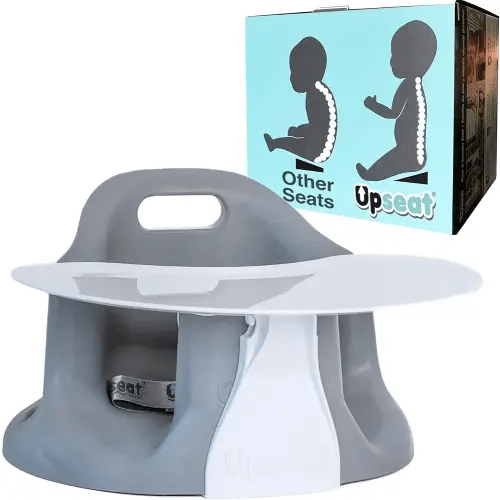Upseat Baby Floor Seat Booster Chair for Sitting Up with Removable Tray for Meals and Playtime, Developed with Physical Therapists for Safe and Healthy Hip Development and Posture