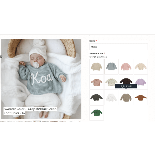Hand Knitted Personalized Sweater