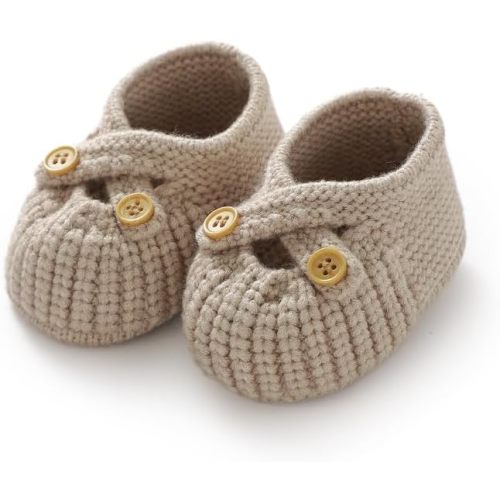 Baby Booties Newborn Babe First Walkers Non-Slip Stay On Boots Crib Shoes Sock Warm Knit Booties