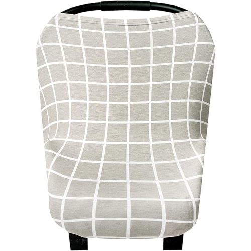 Baby Car Seat Cover Canopy and Nursing Cover Multi-Use Stretchy 5 in 1 Gift Midway by Copper Pearl