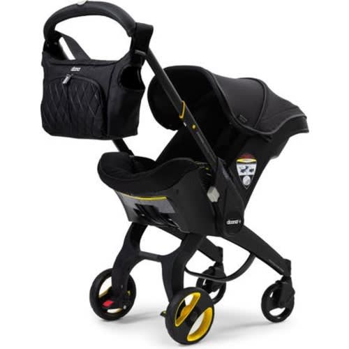 Midnight Edition Convertible Infant Car Seat/Compact Stroller System with Base & Essentials Bag Set