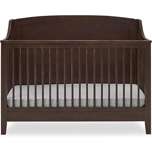 Delta Children Campbell 6-in-1 Convertible Crib - Greenguard Gold Certified, Walnut Espresso