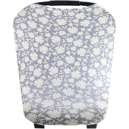Copper Pearl Multi-Use Cover: Car Seat Covers, Nursing Cover, and Stroller Cover for Sun - Stretchy Fabric, All-Season Use, Stylish Designs, Easy Access for Moms - Lacie