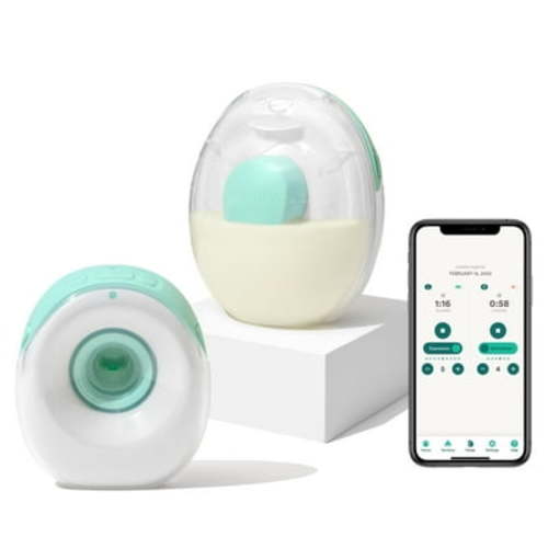 Willow Go Wearable Cord Free Double Electric Breast Pump, Clear