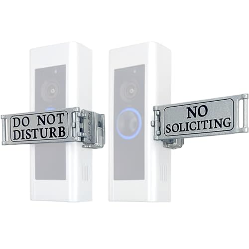 The Original - Invented in USA - Universal Fitting Doorbell Cover that Rotates from DO NOT DISTURB to NO SOLICITING - Easy to Install, No Tools Needed - Sign Blocks Any Button Type Ring