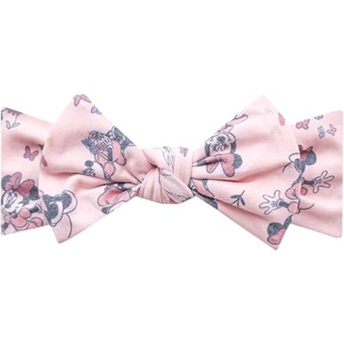 Baby Stretchy Soft Knit Headband Bow "Minnie Mouse" by Copper Pearl