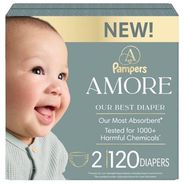 Pampers AMORE Diapers - 2 (74 Count)