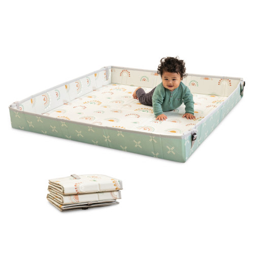 Infantino Rainbow Foldable Soft Foam Mat 59", for Babies & Toddlers, Multicolor