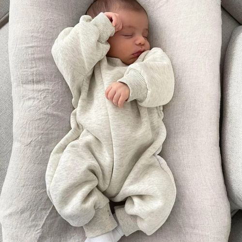 Baby Neutral Solid Jumpsuit
