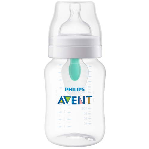 Philips AVENT Anti-colic Baby Bottle with AirFree Vent, 9oz, Clear