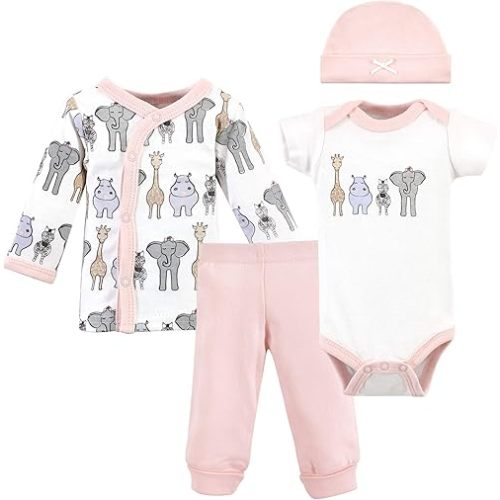 Hudson Baby Unisex Baby Preemie Layette Set 4-Piece