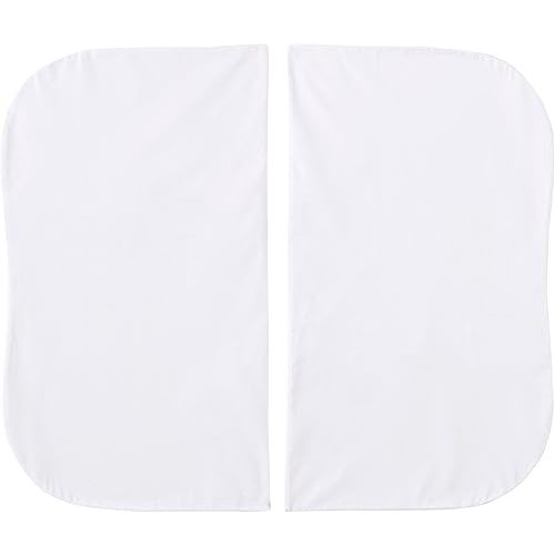 Halo Bassinest Fitted Sheet for Twin Bassinest, 100% Cotton, Super Soft Bassinet Sheet for Baby Boys, Girls and Unisex, Breathable and Lightweight Mattress Cover, 2 Pack, Solid White