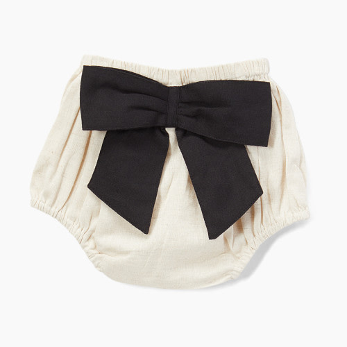 Sassy Minor Diaper Cover with Bow - Black, 3-6 Months