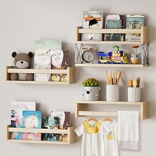 Bookshelves in Natural Color