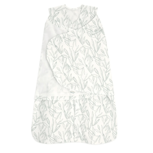 100% Cotton Baby Swaddle Green Leaves | Newborn | HALO US
