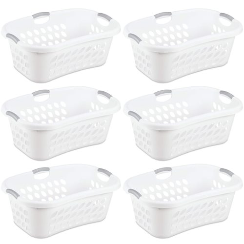 Sterilite Corporation White Plastic Laundry Basket 178120 at Lowes.com