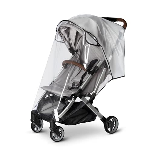 Bemece Baby Stroller Rain Cover Universal Stroller Accessory - Waterproof Windproof Travel Weather Shield Thick & Durable Protect from Dust and Snow with Breathable Ventilation Mesh Clear Visibility