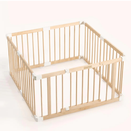 HARPPA Baby Gate Playpen Non-Toxic Foldable Wooden Play Yard for Babies & Toddlers