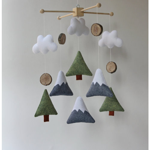 Mobile baby, Woodland mobile, Woodland nursery decor, Woodland baby shower decorations, Baby shower gift, Gender neutral nursery