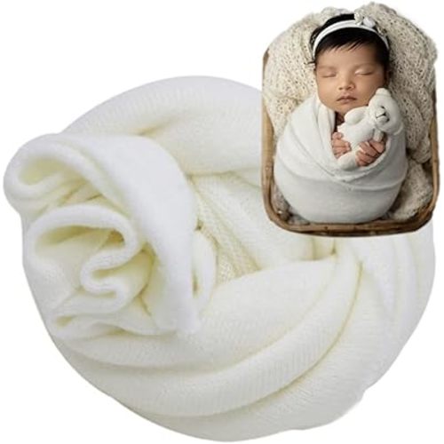 Newborn Posing Wrap Newborn Photography Props Soft Stretch Knit Blanket Handmade Wrap for Baby Boys Girls Photoshoot