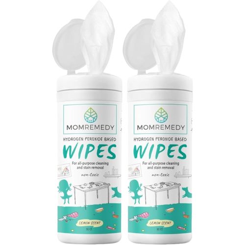 Hydrogen Peroxide Cleaning Wipes | All Purpose Cleaner and Stain Remover | Multipurpose for Home, Kitchen, Bathroom, All Surfaces | Non-Toxic