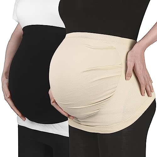 VOCOSTE 2 Pcs Maternity Belly Band, Belly Bands for Pregnant Women, Pregnancy Support Belly Belt Bands for Pregnancy and Postpartum