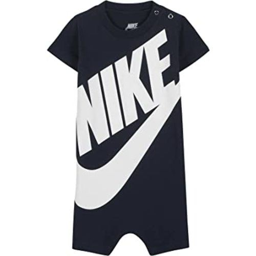 Nike Baby Boy Infant Shortall (Obsidian(5ND369-B8W)/White, 3 Months)
