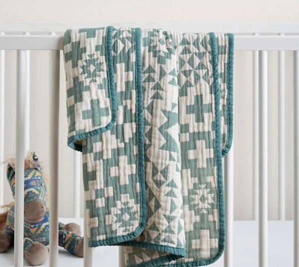 BLUE RIDGE ORGANIC COTTON BABY BLANKET