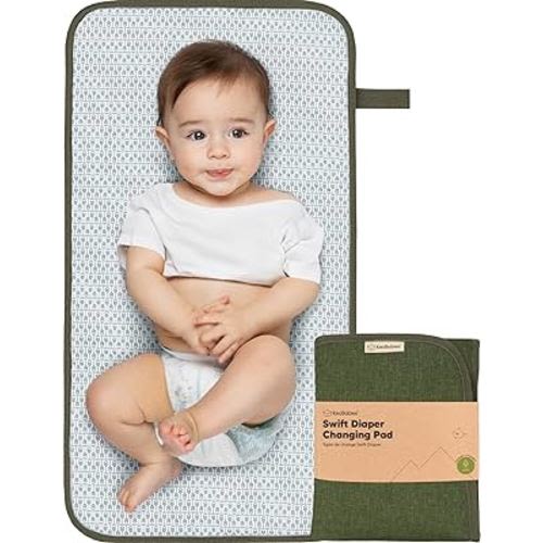Portable Diaper Changing Pad - Waterproof Foldable Baby Changing Mat - Travel Diaper Change Mat - Lightweight Changing Pads for Baby - Baby Changer - Machine Washable (Olive Green)