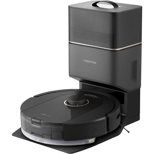 roborock Q5 Pro+ Robot Vacuum and Mop, Self-Emptying, 5500 Pa Max Suction, DuoRoller Brush, Hands-Free Cleaning for up to 7 Weeks, Precise Navigation, Perfect for Hard Floors, Carpets, and Pet Hair