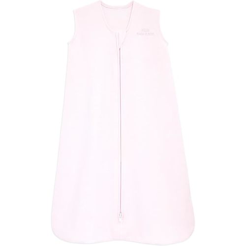 HALO SleepSack, 100% Cotton Wearable Blanket, Swaddle Transition Sleeping Bag, TOG 0.5, Soft Pink, Small, 0-6 Months