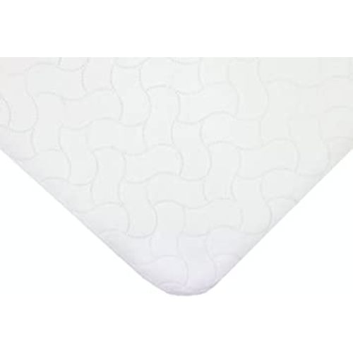 American Baby Company Waterproof Flat Reusable Cradle/Bassinet Mattress Pad Protector, Embossed Quilt-Like Cradle/Bassinet Protective Mattress Pad Cover for babies, adults and pets, White, 18" X 36"