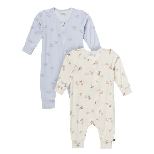 Modern Moments by Gerber Baby Neutral Super Soft 2-Pack Coveralls, Sizes Newborn - 12 Months