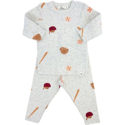 Baseball Print Two Piece Set, 6-12M