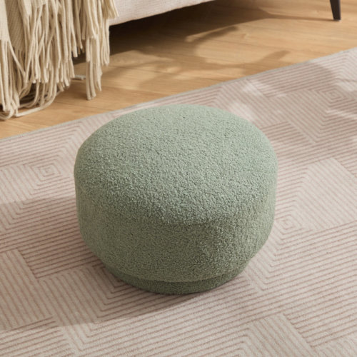 Ivy Bronx Kenzlee Round Upholstered Ottoman | Wayfair