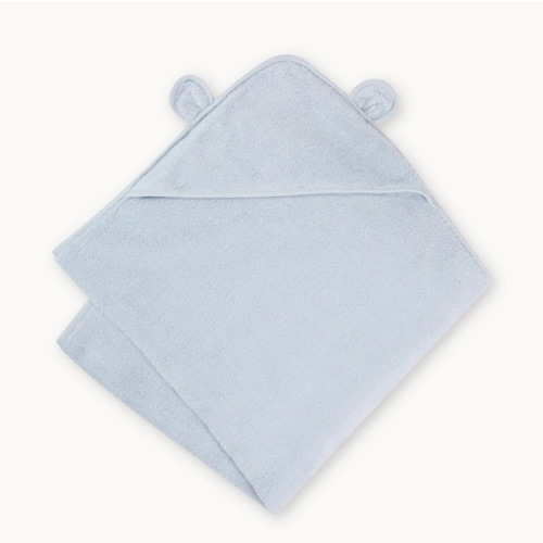 Organic Cotton Hooded Towel - Blue – Natemia