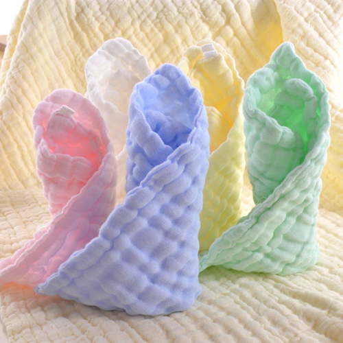 Asung Baby Muslin Washcloths Cotton Baby Wipes Absorbent Soft Face Towel for Toddlers Infant and Newborn 10x10 inch 5 Pack Plush