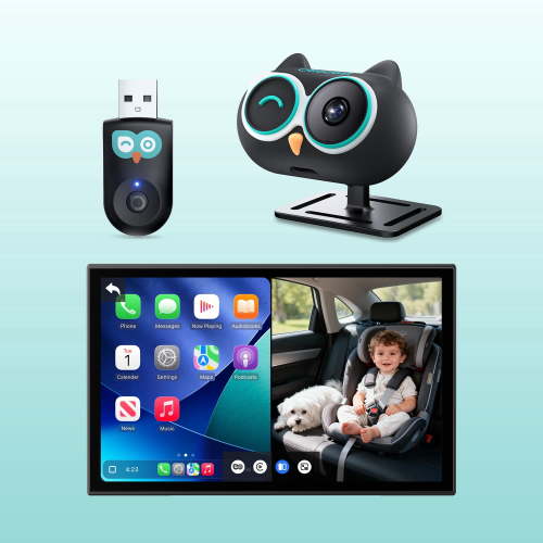 OTTOCAST Cabin Care Wireless CarPlay Adapter 1080P In Car Camera for Kids Babies and Pets